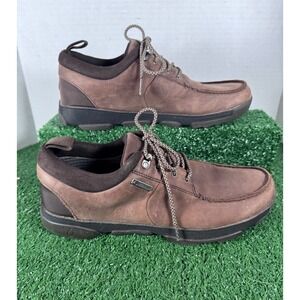 OluKai Makao Waterproof Leather Hiking Shoes Mens Size 10.5 Brown Lace Up